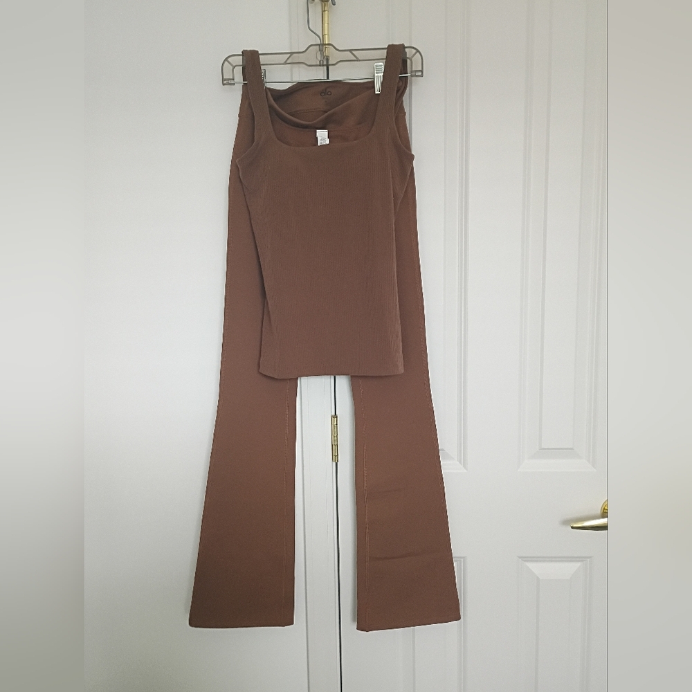 ALO Yoga Brown Flare Jumpsuit